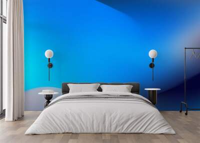 abstract blue white waves gradient color background Wall mural