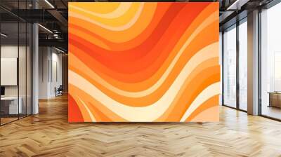 orange retro groovy background Wall mural