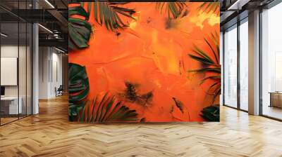 orange tropical background Wall mural