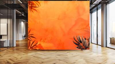 orange tropical background Wall mural