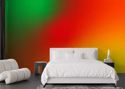 abstract green yellow red flag tricolor gradient background Wall mural