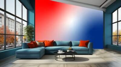 abstract red white blue tricolor flag gradient background Wall mural