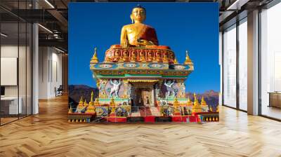 Giant Buddha Statue, Tawang, Arunachal Pradesh. The Buddha also known as Siddhattha Gotama. Wall mural