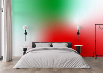 red white green flag colour gradient background Wall mural