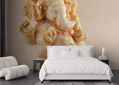 Hindu God Ganesha. Ganesha Idol on background Wall mural