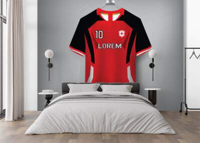 Jersey template sport t shirt design Wall mural