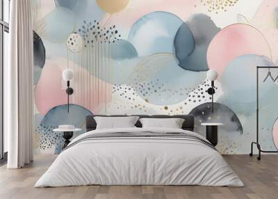 abstract background with butterflies Wall mural