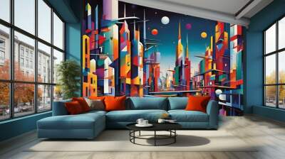 abstract colorful background Wall mural