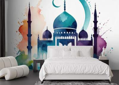 mosque at night Wall mural