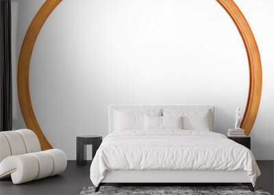 Round wooden frame on transparent background Wall mural