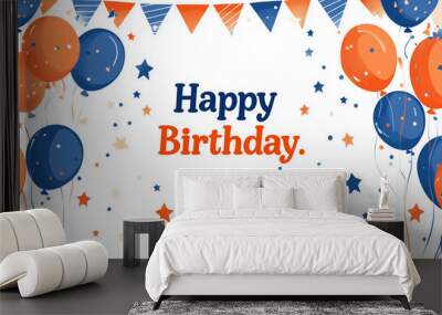 Happy Birthday greeting card, text 