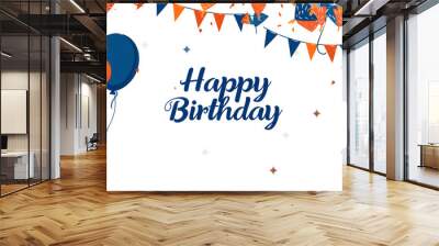 Happy Birthday greeting card, text 