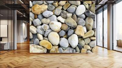 Stones on the beach - background image Wall mural