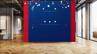 Personalize, Fill in the Blank, design Template Illustration and backgrounds for party and celebration printed invitations, posters, flyers, and banners, patriotic, fourth of july, red, white, blue Wall mural