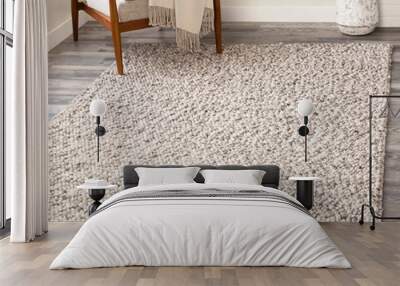 Modern living area floor rug interior room rug texture design. Wall mural