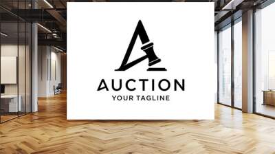 Auction logo initial letter A design template inspiration Wall mural