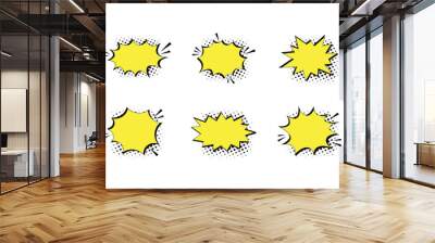 callout comic bubble shape vector design collection Wall mural