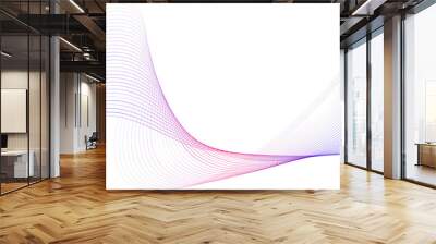 abstract flow wave lines background. Futuristic technology and science theme background Wall mural