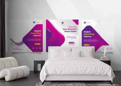 Digital business marketing agency social media post and web banner Wall mural