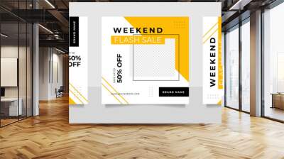 fashion sale Instagram social media post templates bundle Wall mural