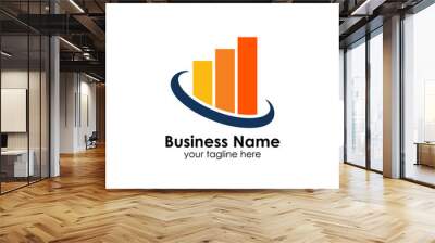 Finance logo template. accounting logo template.  charts icon Wall mural