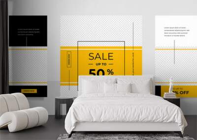 Minimalist furniture and home interior sale banner or social media post template Wall mural