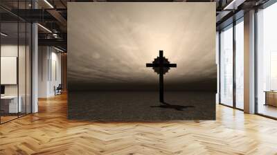 Lonely Cross Wall mural