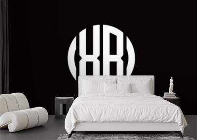 initial X B letter with circle style logo template vector Wall mural