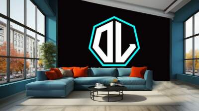 O L initials modern polygon logo template Wall mural