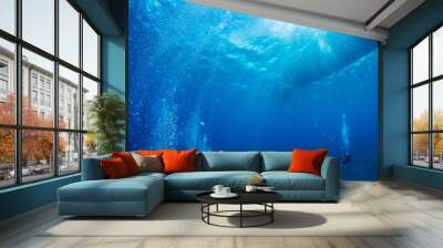 Boat from underwater Wall mural