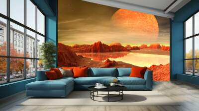 3d rendered fantasy alien planet Wall mural