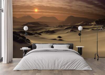 fantasy landscape - desert Wall mural