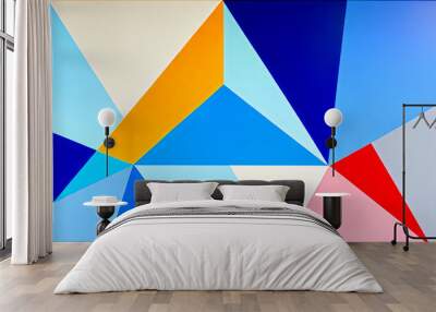 abstract and contemporary illustration with geometric shapes and patterns Wall mural