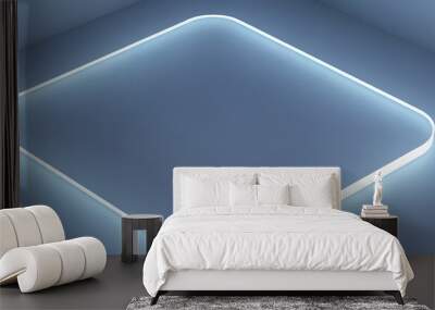 illustrazione con elementi luminosi e oggetti geometrici a tema astratto surreale Wall mural