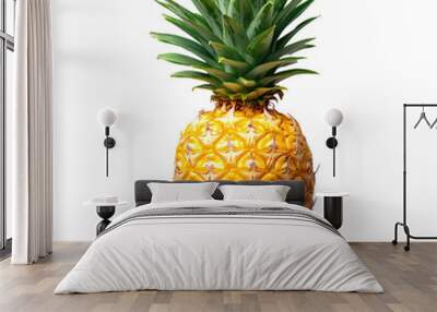 pineapple fruit png. exotic fruit pineapple flat lay isolated. tropical pineapple png Wall mural