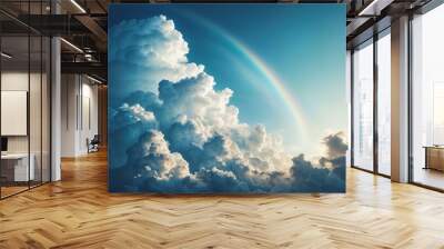 blue sky background with clouds Wall mural