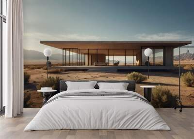 modern building in the desert Wall mural