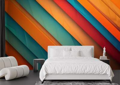 Abstract Diagonal Stripes Background Wall mural