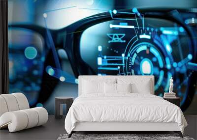 Futuristic and advanced eyewear technology concept Wall mural