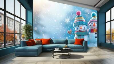 Winter Wonderland Snowmen Wall mural