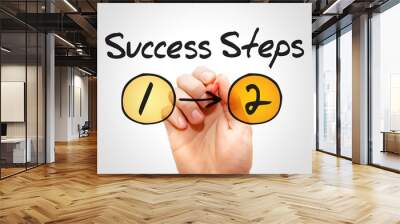 2 Success Steps, business concept Wall mural