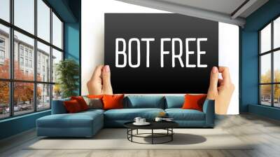 Bot Free text on card, concept background Wall mural