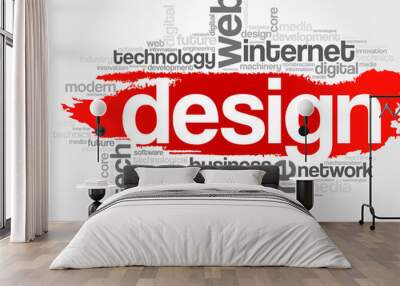 Design word cloud, business concept Wall mural