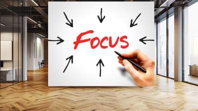 Focus arrows directions, business concept Wall mural