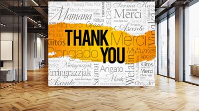 Thank You Word Cloud, business concept Wall mural