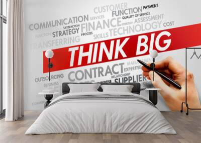 THINK BIG word cloud, business concept Wall mural