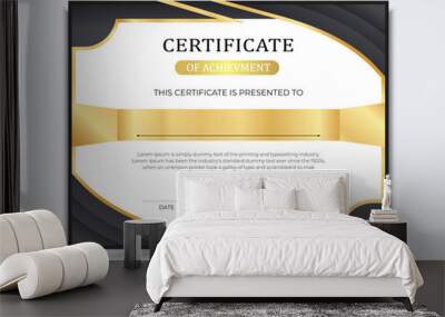 premium certificate template Layout with Award Design Wall mural