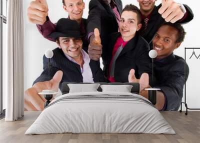 trendy group of sucessful businessmen Wall mural