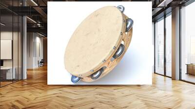 Wooden tambourine 3D Wall mural