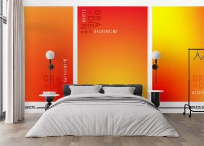 abstract gradient orange yellow red background design, applicable for website banner, poster sign corporate, billboard, header, digital media advertising, business ecommerce, wallpaper backdrop agency Wall mural